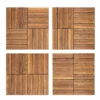 36Pcs 30*30CM Wood Flooring Tiles Camphor Pine Wood Hardwood