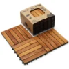 (Pack of 10) Acacia Hardwood Deck Tile